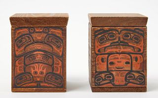 Two Northwest Coast Native Theme Boxes