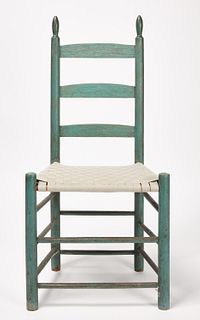 Blue Shaker Ladderback Chair