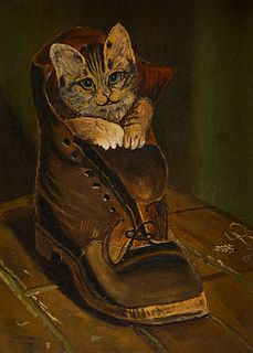 Cat in Shoe Painting
