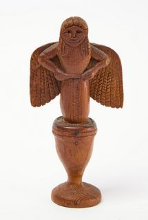 Folk Art Carved Winged Figure