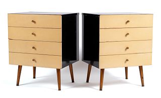 PAIR OF MCM TWO-DRAWER BEDSIDE CHESTS