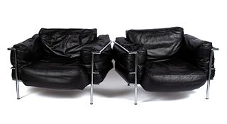 PAIR OF LE CORBUSIER LC2 LOUNGE CHAIRS