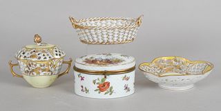 A Group of Porcelain and Enamel Including Meissen