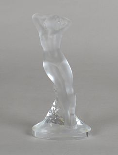 A Large Lalique Glass Figure, Dans Nude