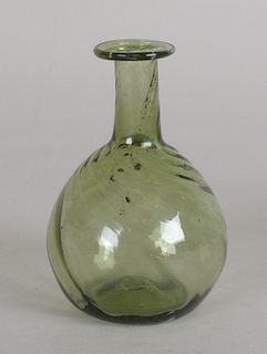 An American Blown Glass Pocket Bottle