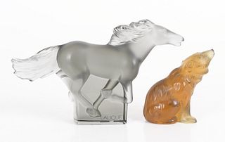 Two Lalique Crystal Animal Figures