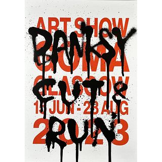 Bansky (1974-) Poster Print Cut and Run Graffiti