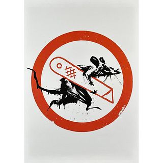 Bansky (1974-) Poster Print Cut and Run The Rat