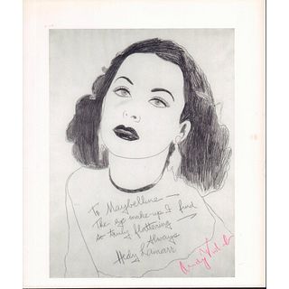 Andy Warhol, Color Book Plate, Hedy Lamarr, Signed