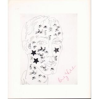 Andy Warhol, Color Book Plate, Man Decorative Stamps, Signed