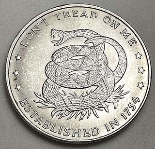 1754 Don't Tread On Me "The Price Of Liberty" 1 ozt .999 Silver