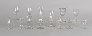 A Group of Early Glass Stemware