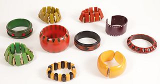Collection of 10 Assorted Bakelite Bracelets