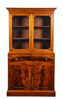 Vintage Secretaire Bookcase