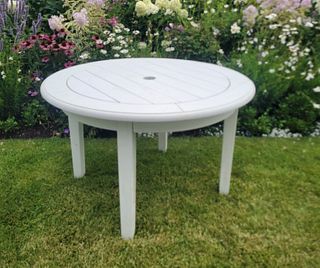 Weatherend Round Breakfast Table in White Yacht Finish