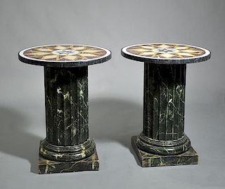 Pair of Marble Top Stands