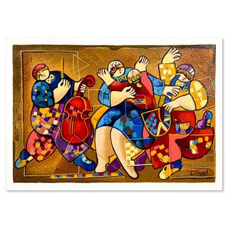 Dorit Levi, "Salsa Fun" Limited Edition Serigraph, Numbered and Hand Signed with Letter of Authenticity.