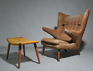 Hans Wegner "Papa Bear" Chair & Ottoman