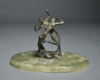 Onyx and Bronze Figures