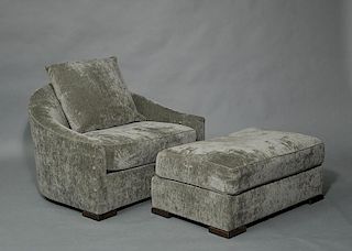 Mattaliano Designer Club Chair and Ottoman