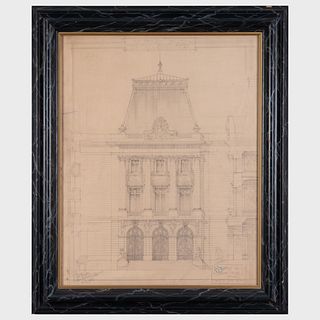 European School: Architectural Drawings: Group of Five