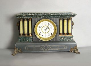 Seth Thomas Victorian mantle clock, 11" x 16".