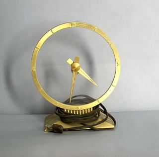 Jefferson golden hour electric clock, 9" h.