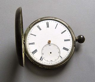 English silver pocket watch inscribed Hanos No. 58