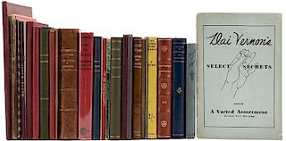 [Miscellaneous – Conjuring] Shelf of More than 30 Vintage Books and Booklets on Magic.