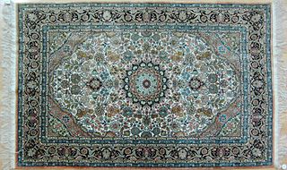 Two contemporary oriental throw rugs, 6' x 4'1" an