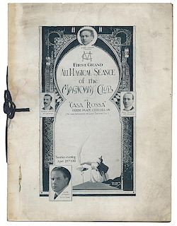 [Houdini, Harry (Ehrich Weiss)] First Grand All Magical Séance of the Magicians’ Club program.