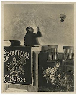Houdini Spiritual Church Investigation Photograph.
