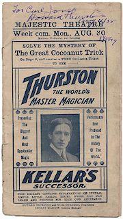 Majestic Theatre Program. Thurston – Kellar’s Successor.