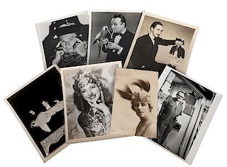 Vintage Photographs of Magicians, some signed.