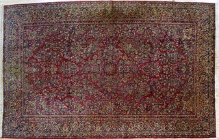Roomsize Sarouk rug, ca., 1920, with overall flora