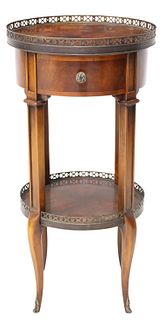 THEODORE ALEXANDER (ATTRIB.) TWO-TIERED SIDE TABLE