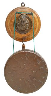 ENGLISH EDWARDIAN STAG'S HEAD DINNER GONG