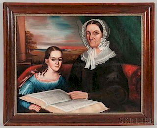 American School, 19th/20th Century       Double Portrait of a Mother and Child.