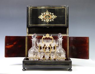 FRENCH NAPOLEON III PERIOD INLAID CAVE A LIQUEUR