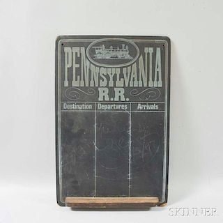Pennsylvania Railroad Schedule Chalkboard