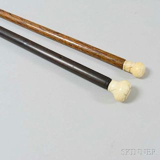 Two Wooden Canes
