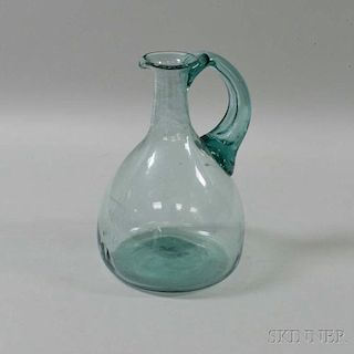 Blown Glass Aqua Decanter