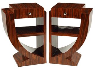 (2) ART DECO STYLE SIDE TABLES OR STANDS