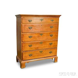 Chippendale Pine Tall Chest