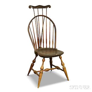 Wallace Nutting Braced Comb-back Windsor Side Chair