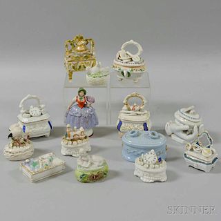 Fourteen Porcelain Boxes