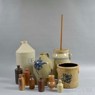 Eleven Stoneware Items
