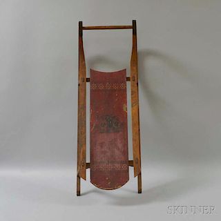 Paris Mfg. Co. Paint-decorated Sled