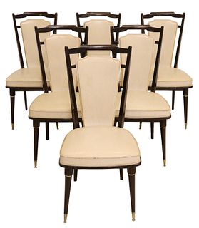 (6) FRENCH MID-CENTURY MODERN DINING CHAIRS