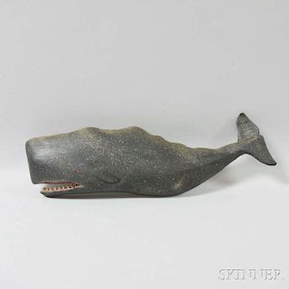 R. Harding Carved and Painted Wood Whale